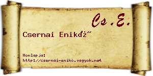 Csernai Enikő névjegykártya