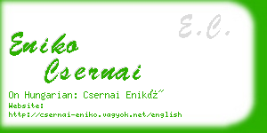 eniko csernai business card